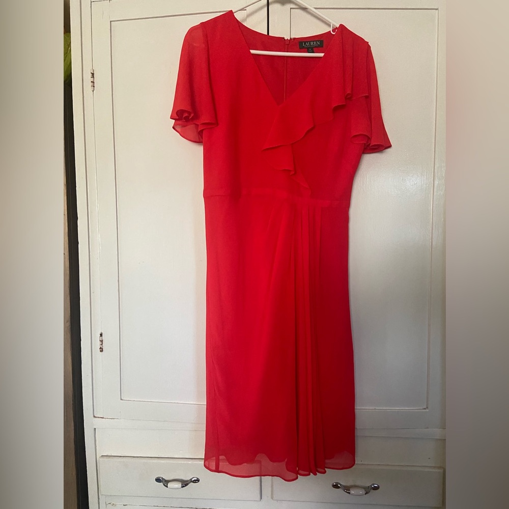 Lauren Ralph Lauren Women’s Dress Flutter Sleeve